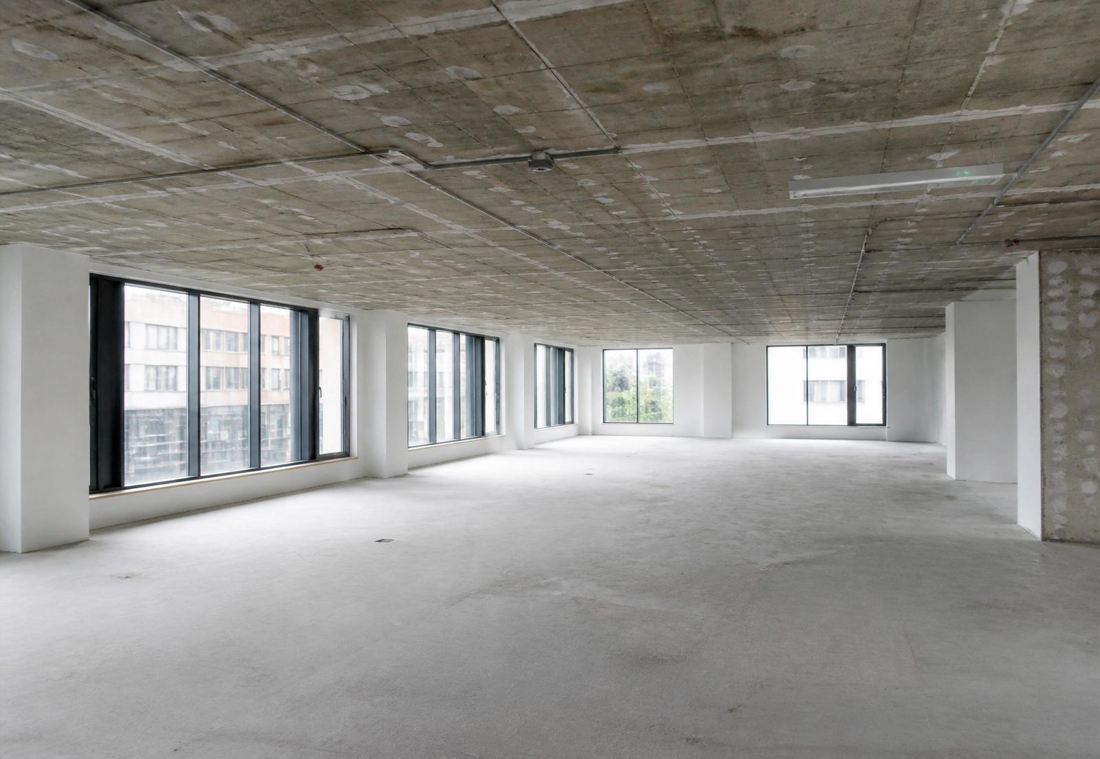 Commercial office stripped back to shell after a soft strip-out